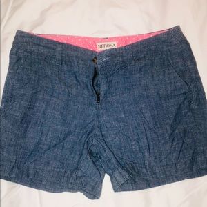 Denim/linen MORONA TARGET SHORTS